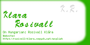 klara rosivall business card